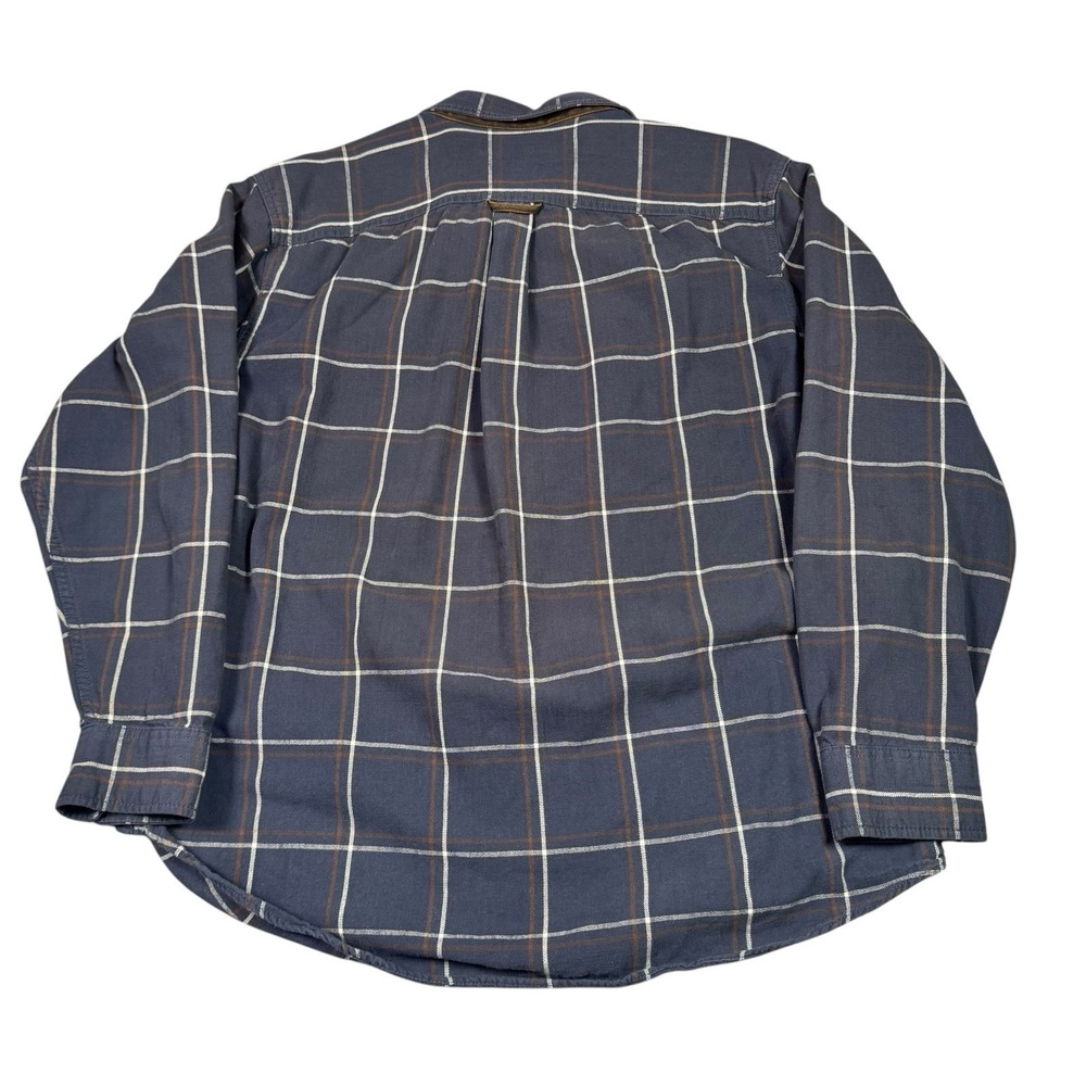 Ridgecut Toughwear Shirt Men Large Canvas Windowpane Elbow Pads Workwear Utility - Picture 6 of 6